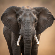 Elephant Wall Art canvas print, an African elephant, deeply wrinkled gray skin and great fanned ears
