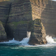 Cliff Wall Art canvas print, towering sea cliffs dropping sheer into the ocean
