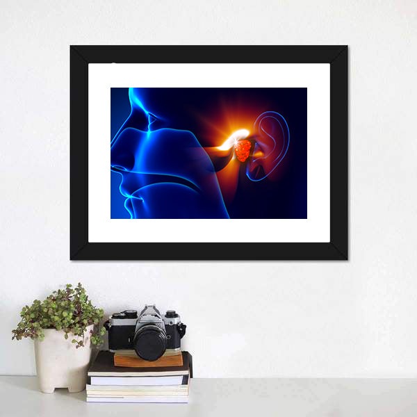 Inner Ear Pain Illustration Canvas Wall Art
