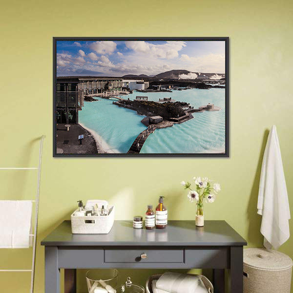 Geothermal Lagoon in Iceland Canvas Wall Art