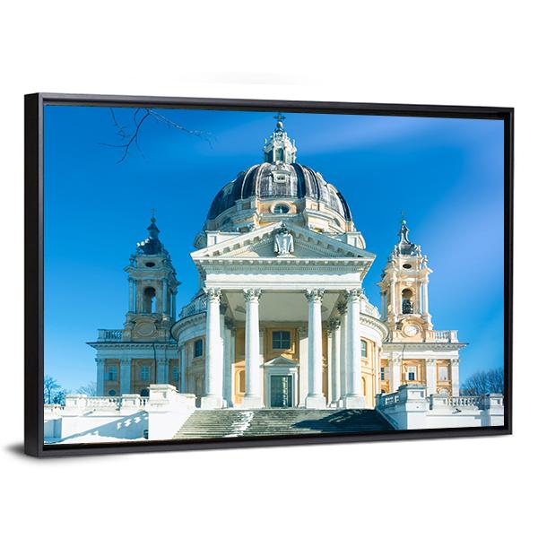 Neoclassical Basilica with Central Dome Canvas Wall Art