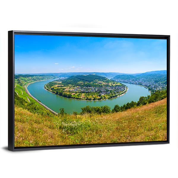 Boppard Horseshoe Bend with Vineyards Canvas Wall Art