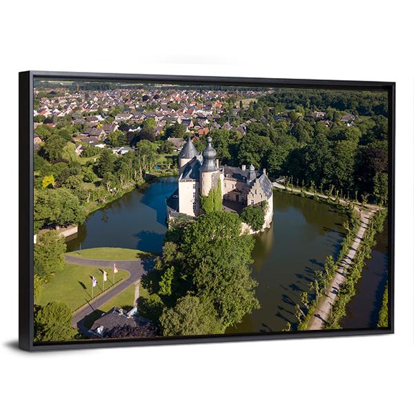 Gemen Castle Aerial View Canvas Wall Art