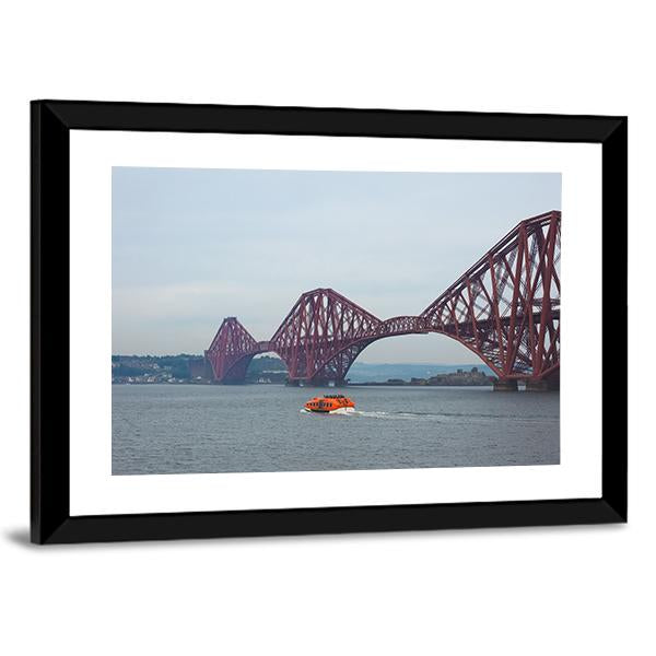 Forth Bridge Uk Red Steel Trusses Canvas Wall Art