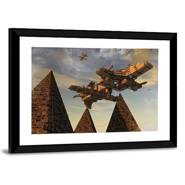 Futuristic UFO Canvas Wall Art