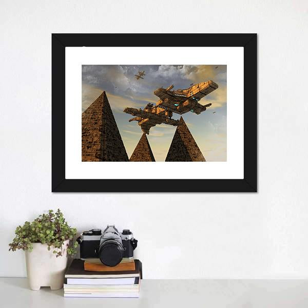 Futuristic UFO Canvas Wall Art
