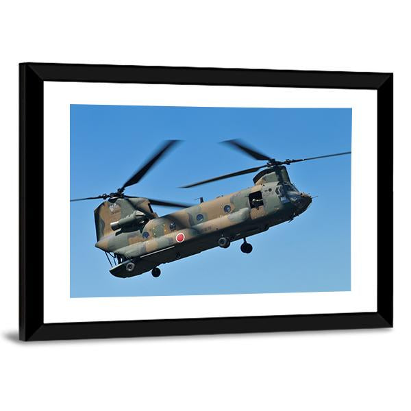 Ch-47 Chinook Military Helicopter Canvas Wall Art