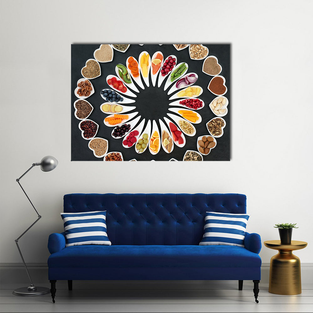 Food For A Healthy Heart Canvas Wall Art