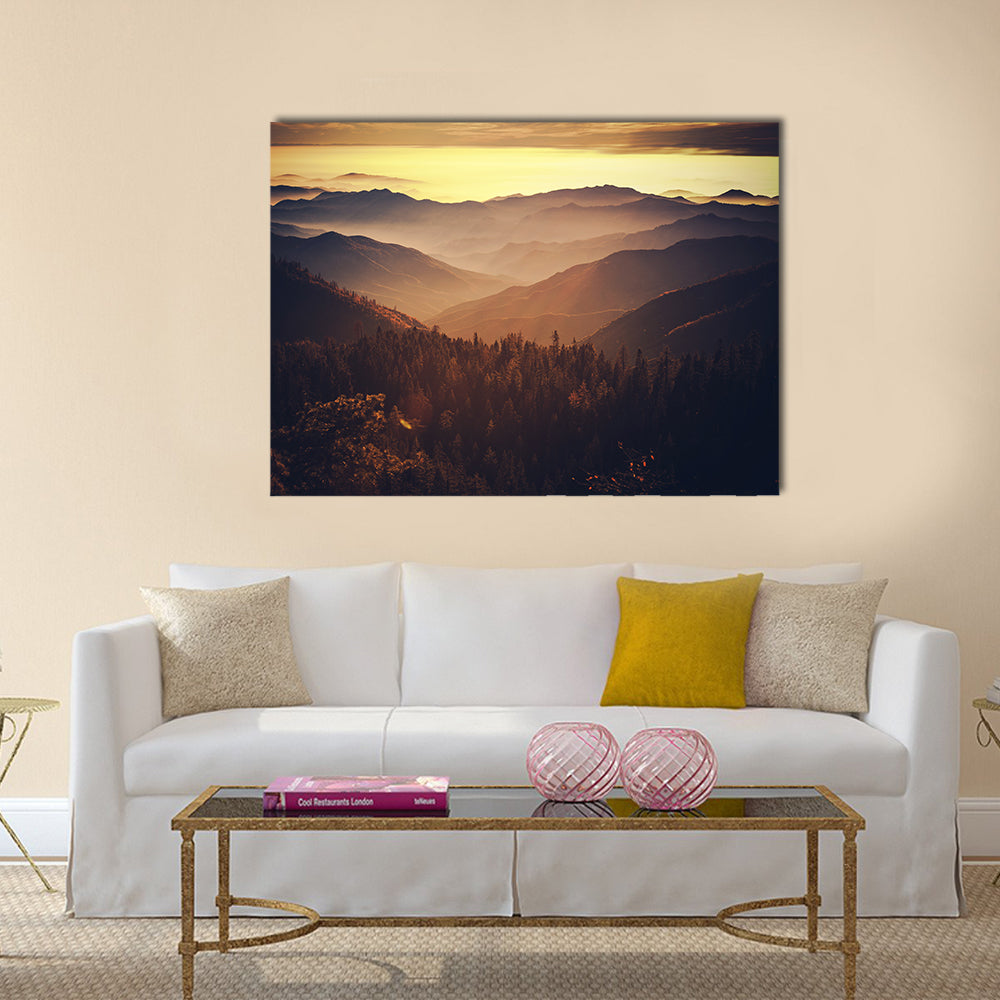 Sierra Nevada Mountains In California Canvas Wall Art