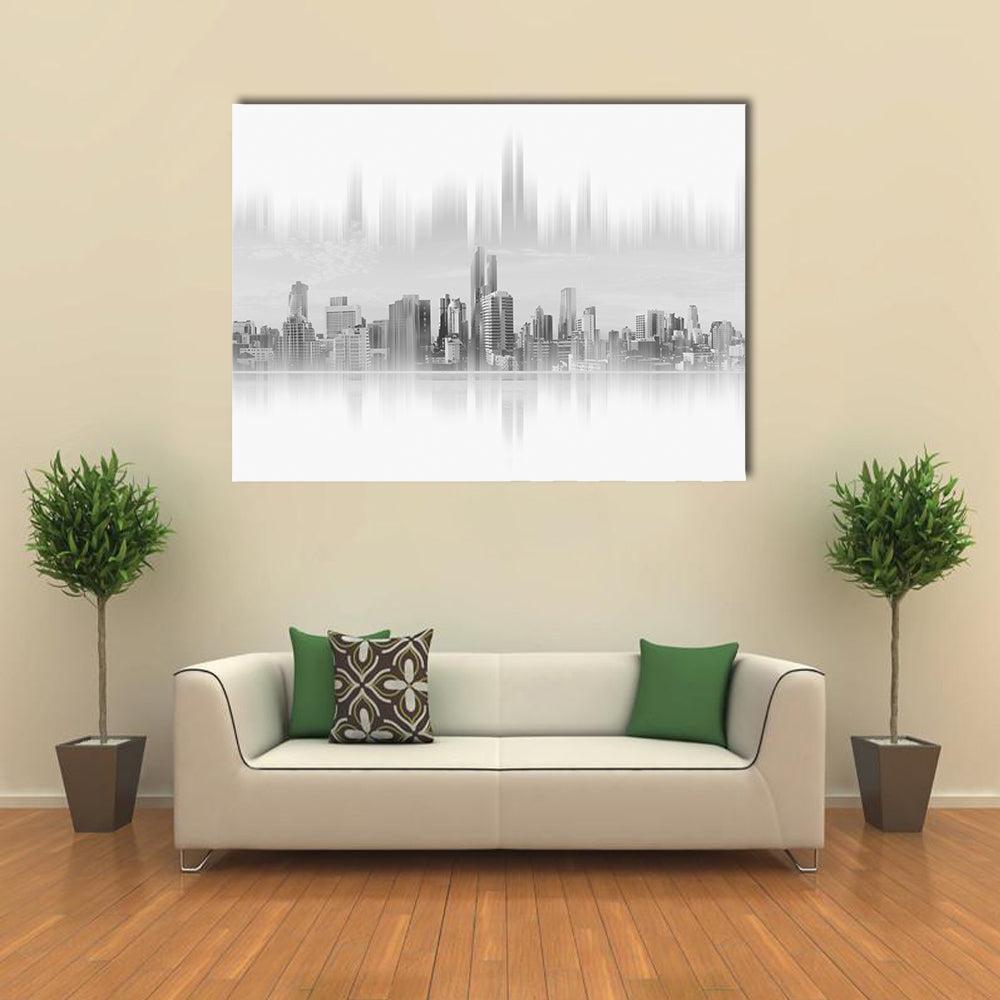 City Network Connection Canvas Wall Art