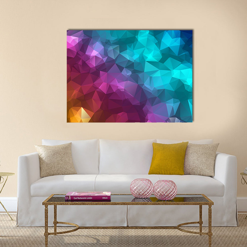 Low Poly Triangle Abstract Canvas Wall Art