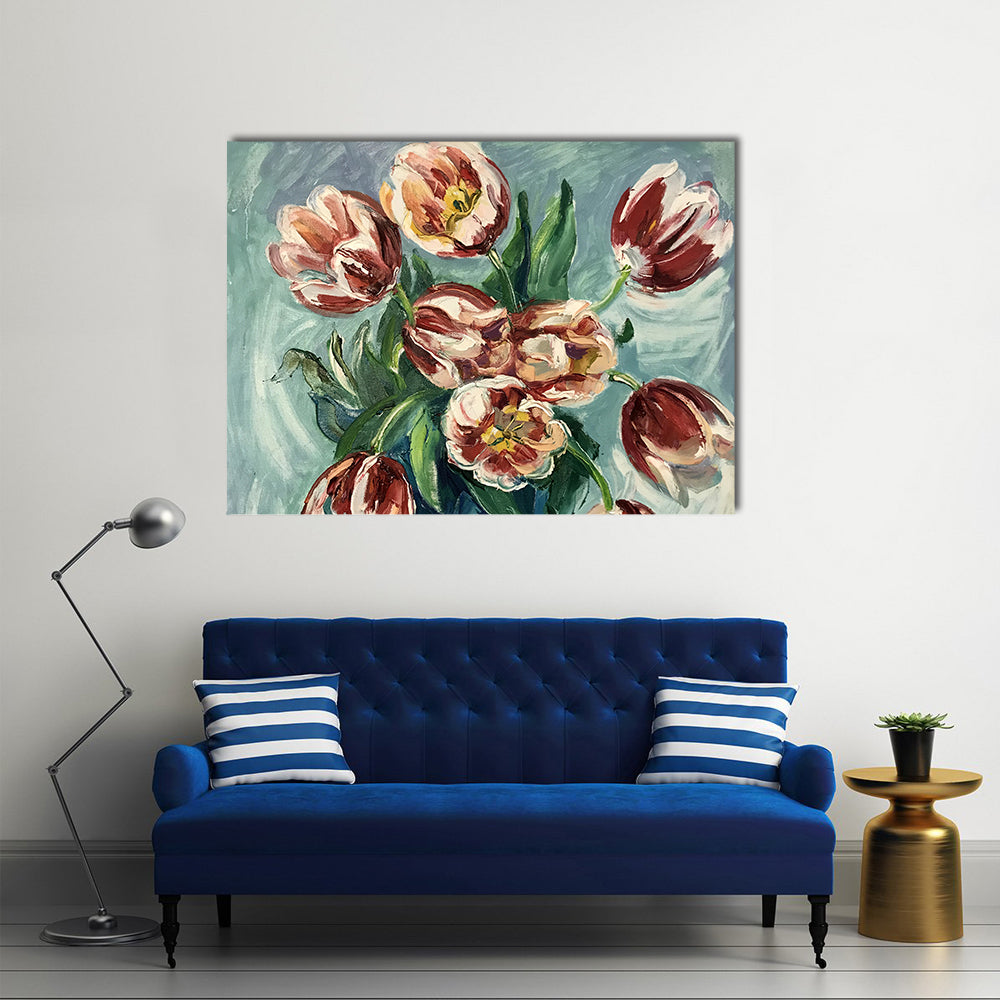 Variegated Tulips Still Life Canvas Wall Art