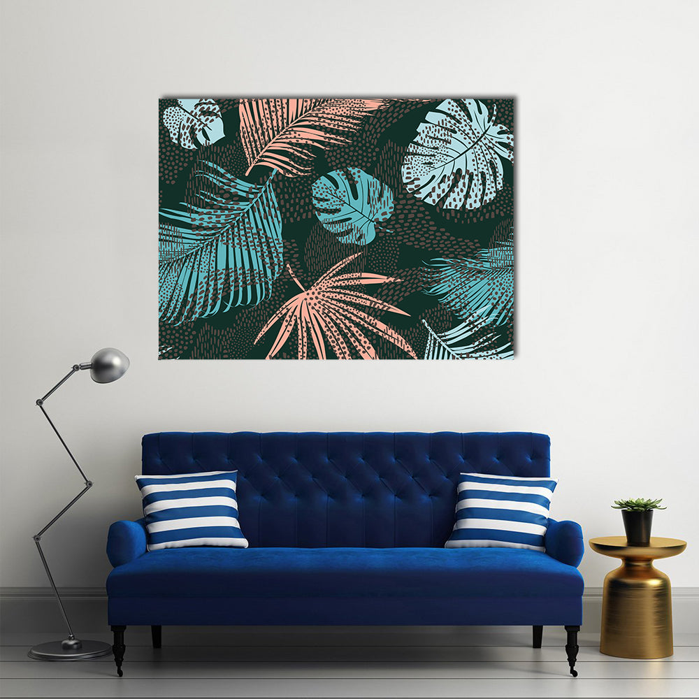 Tropical Foliage Abstract Canvas Wall Art