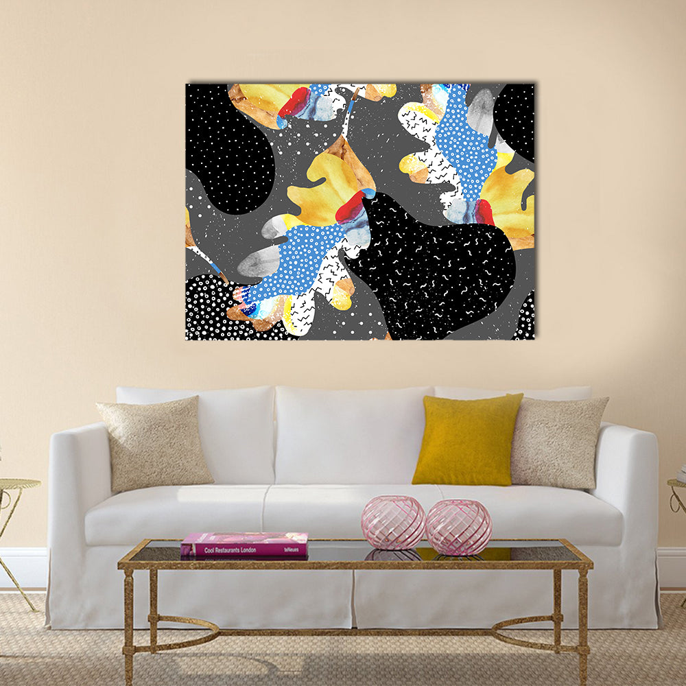 Colorful Fluid Abstract Shapes Canvas Wall Art