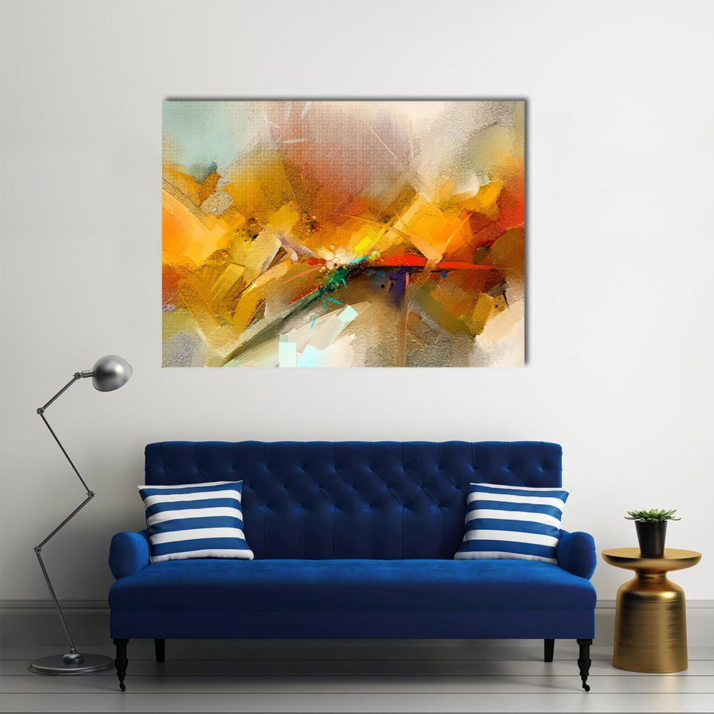 Hand-drawn Brushstroke Abstract Landscape Canvas Wall Art