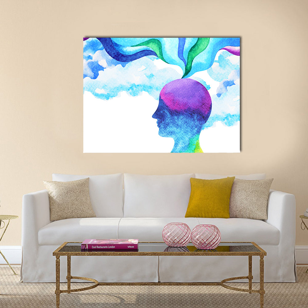 Thinking Inside Mind Concept Canvas Wall Art
