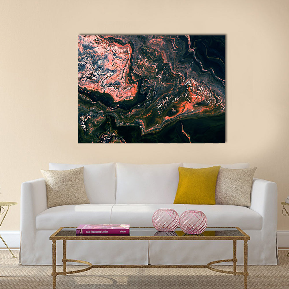 Dark Marble Abstract Canvas Wall Art