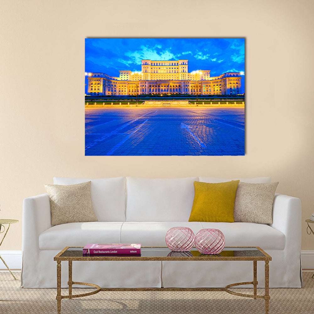 Palace of the Parliament, Bucharest Canvas Wall Art