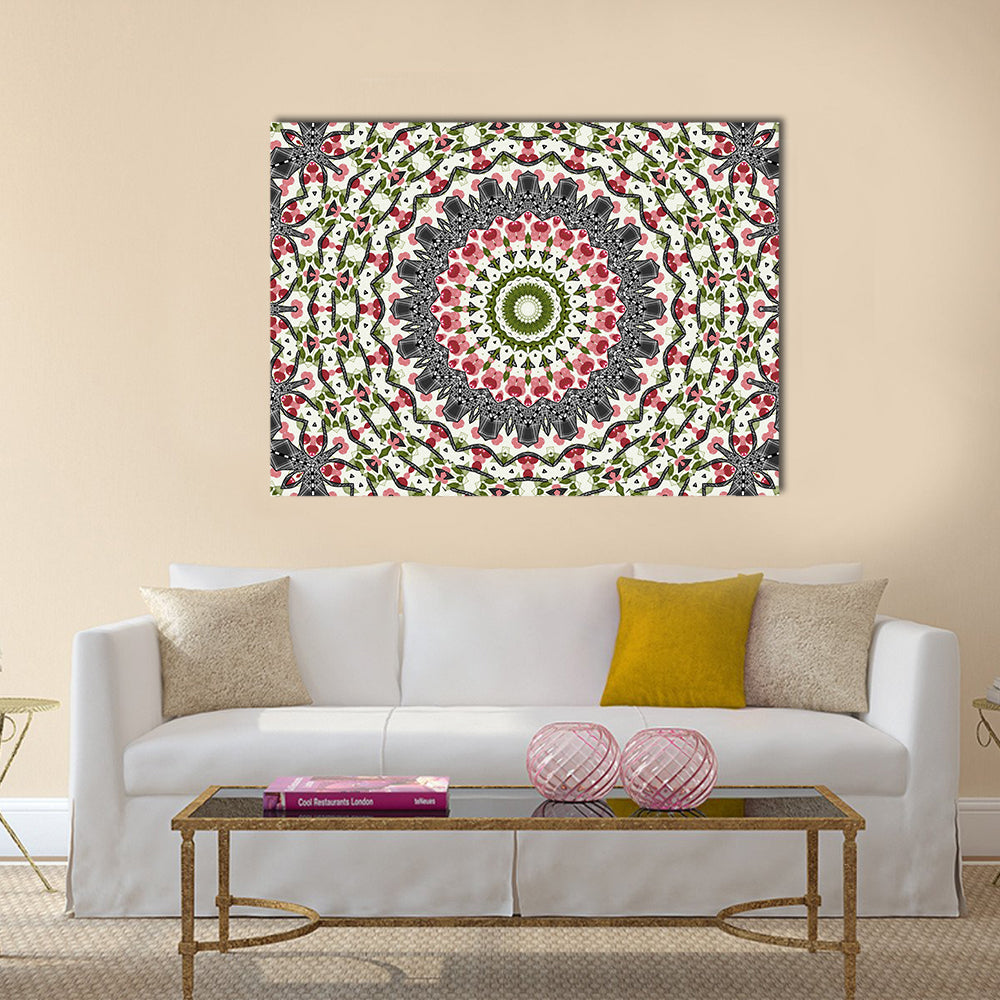 Geometric Mandala Pattern Canvas Wall Art