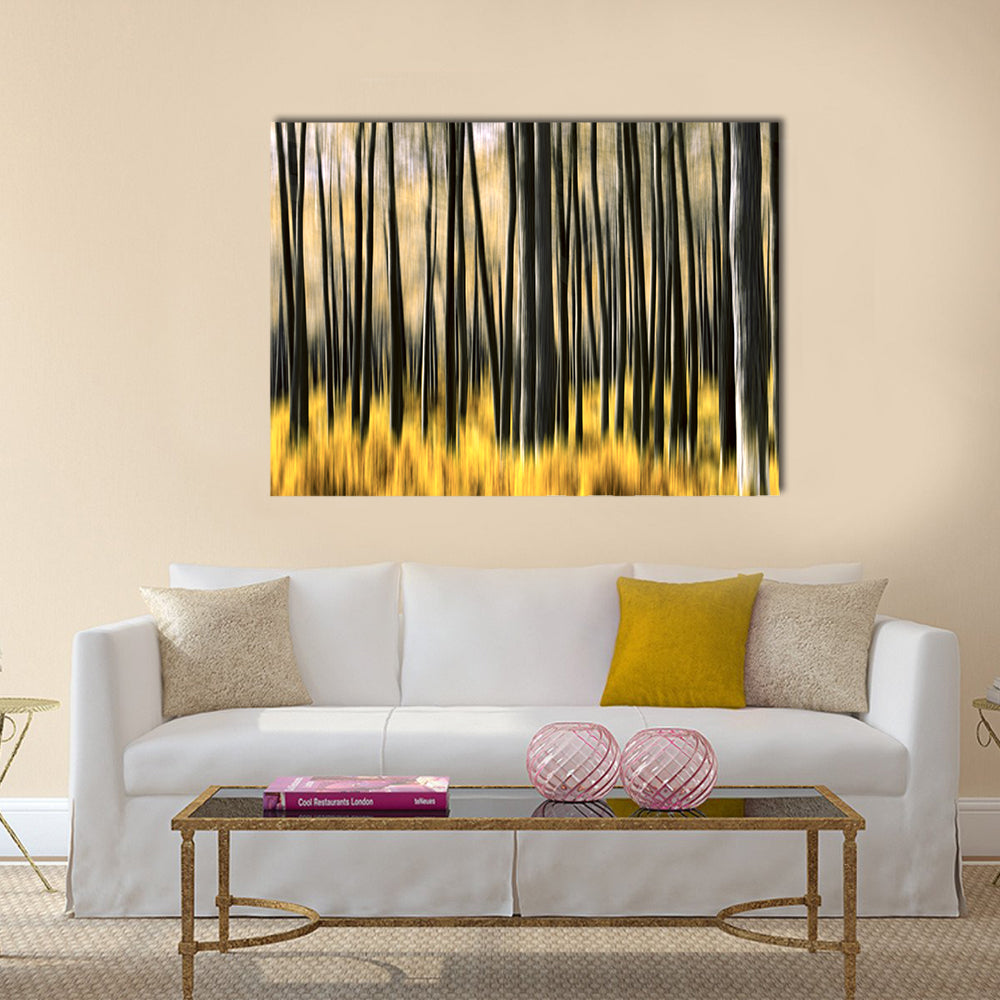 Motion Blur Forest Canvas Wall Art
