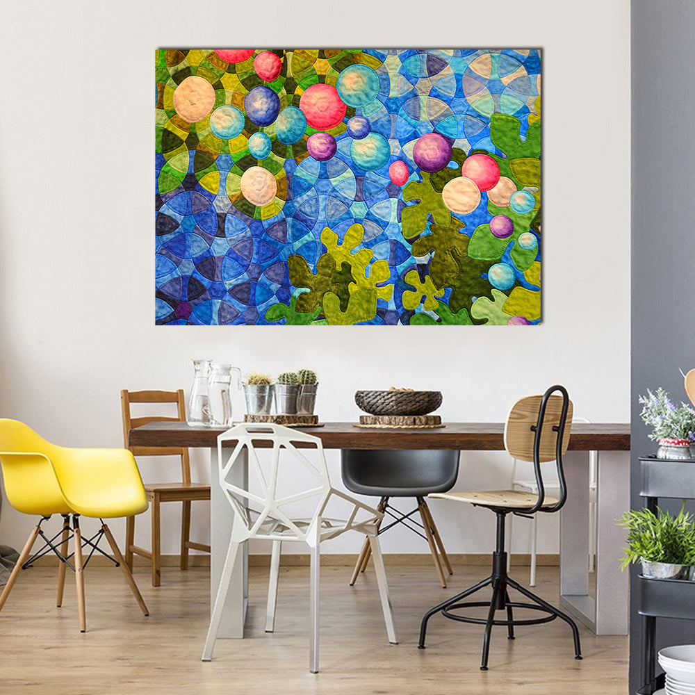 Contemporary Patchwork Quilt Canvas Wall Art