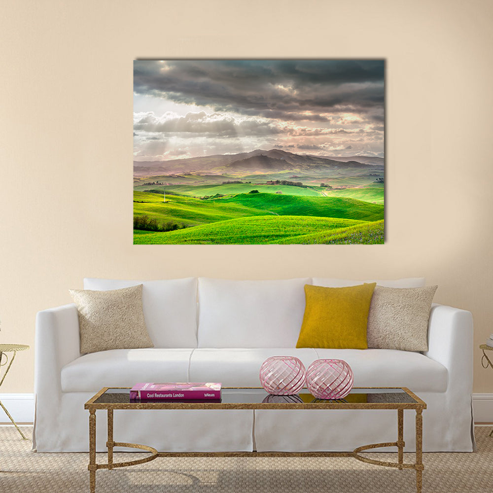 Tuscany Rolling Hills Farm Canvas Wall Art