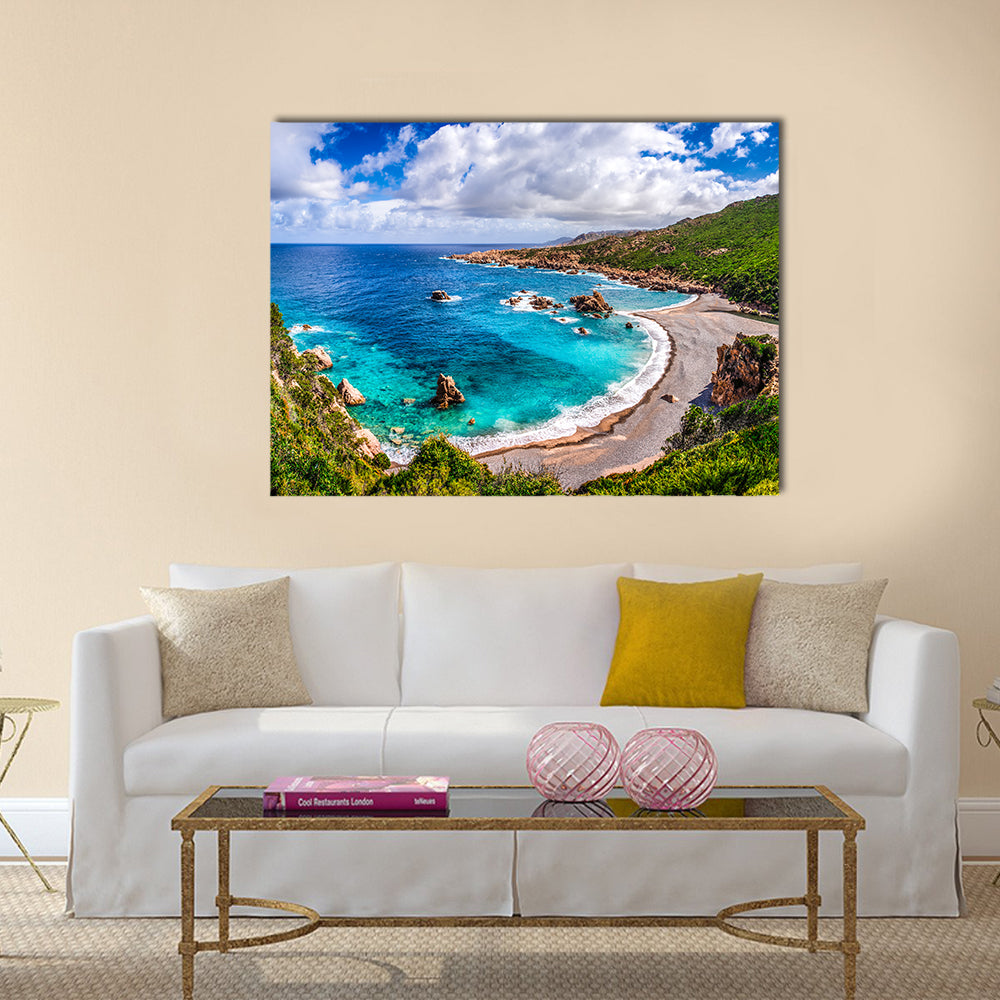 Turquoise Bay at Costa Paradiso, Sardinia Canvas Wall Art