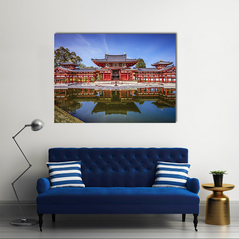 Byodo-in Temple Phoenix Hall Reflection Canvas Wall Art