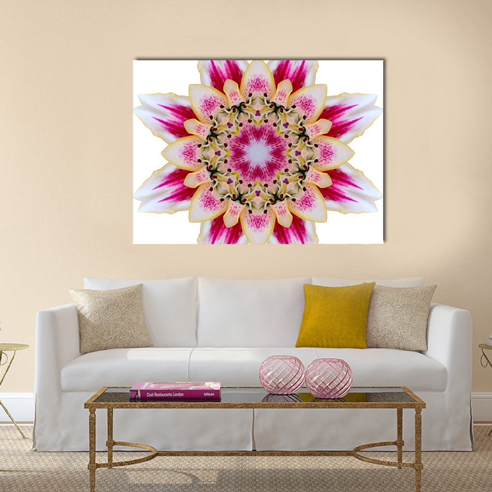 Scenic Flower Mandala Canvas Wall Art