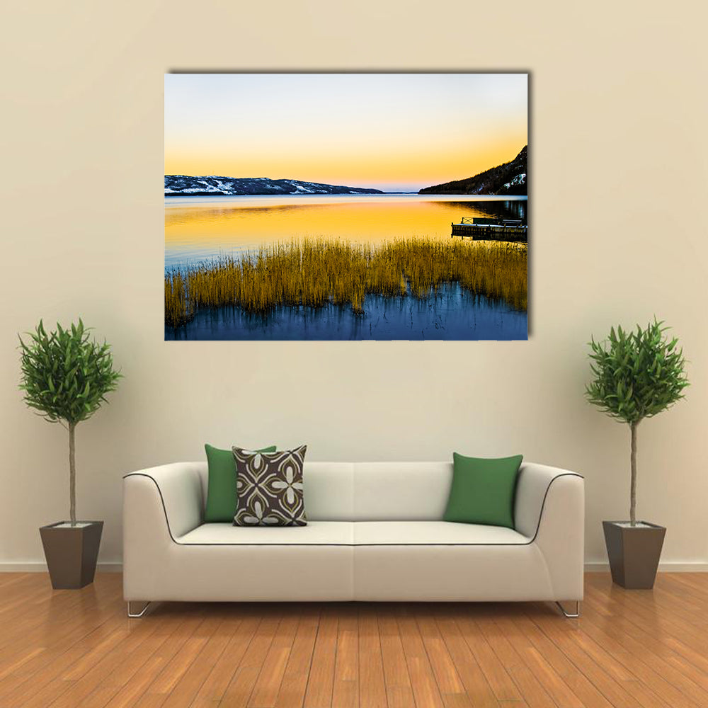 Lapland Lake In The North Of Sweden Canvas Wall Art