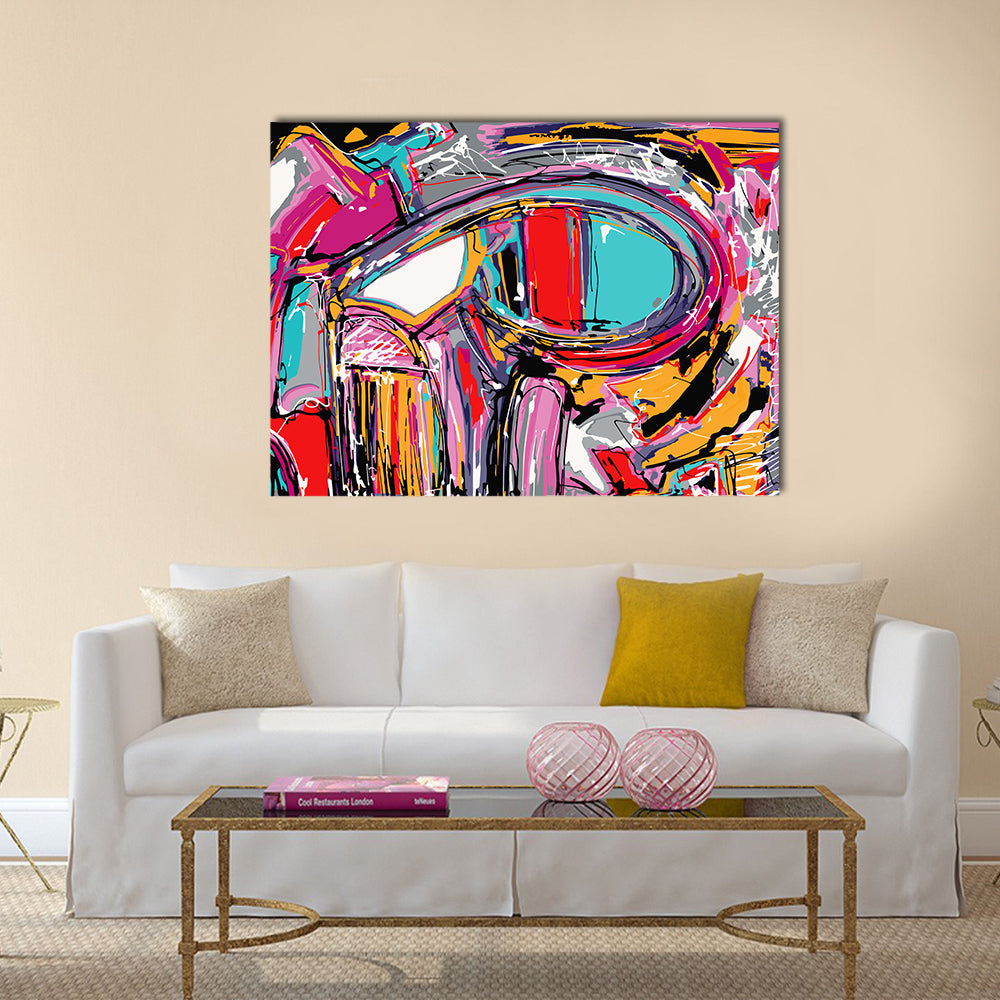 Hand Brush Texture Abstract Painting Canvas Wall Art
