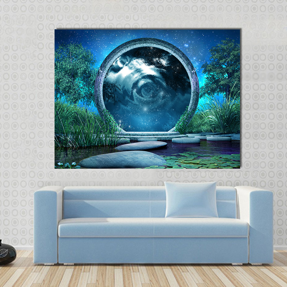 Magic Portal on the Lake Canvas Wall Art