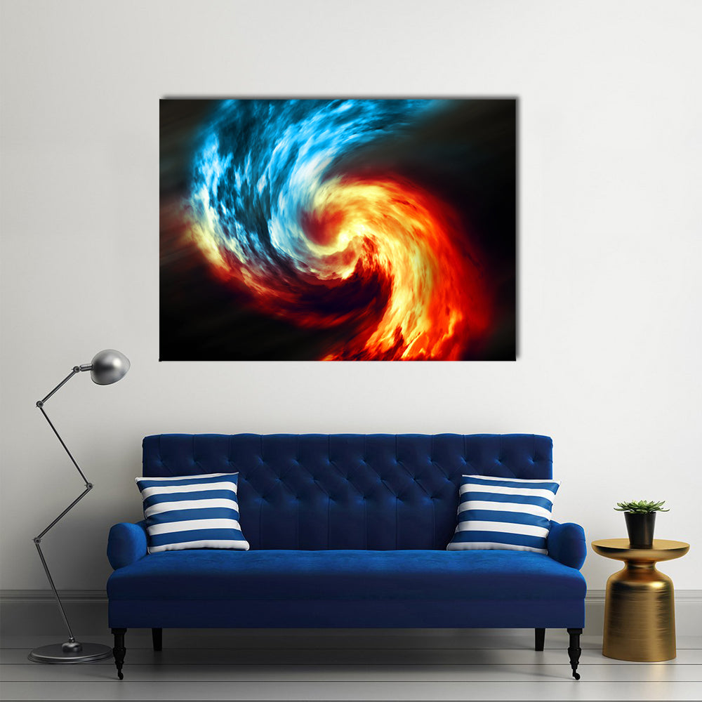 Twilight Smoke Vortex Canvas Wall Art