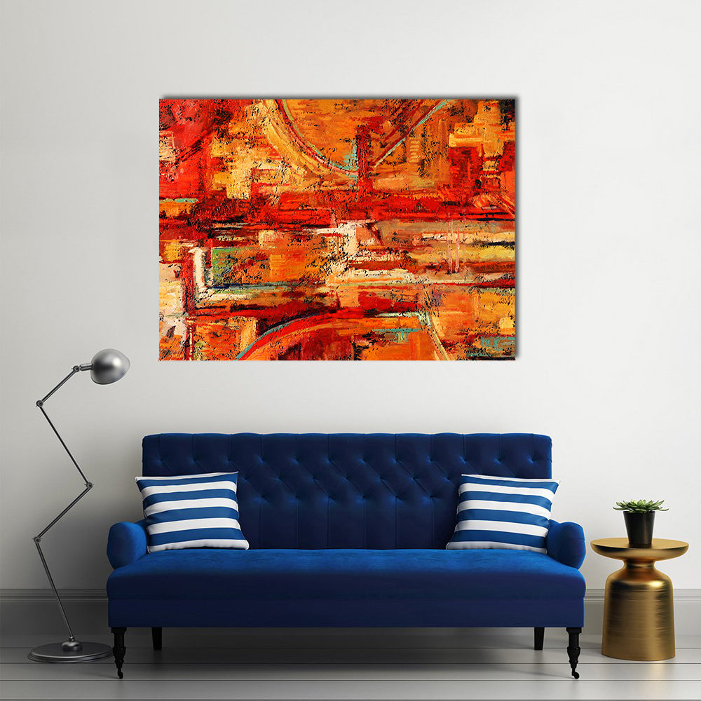 Oil Painting Brushstrokes Canvas Wall Art