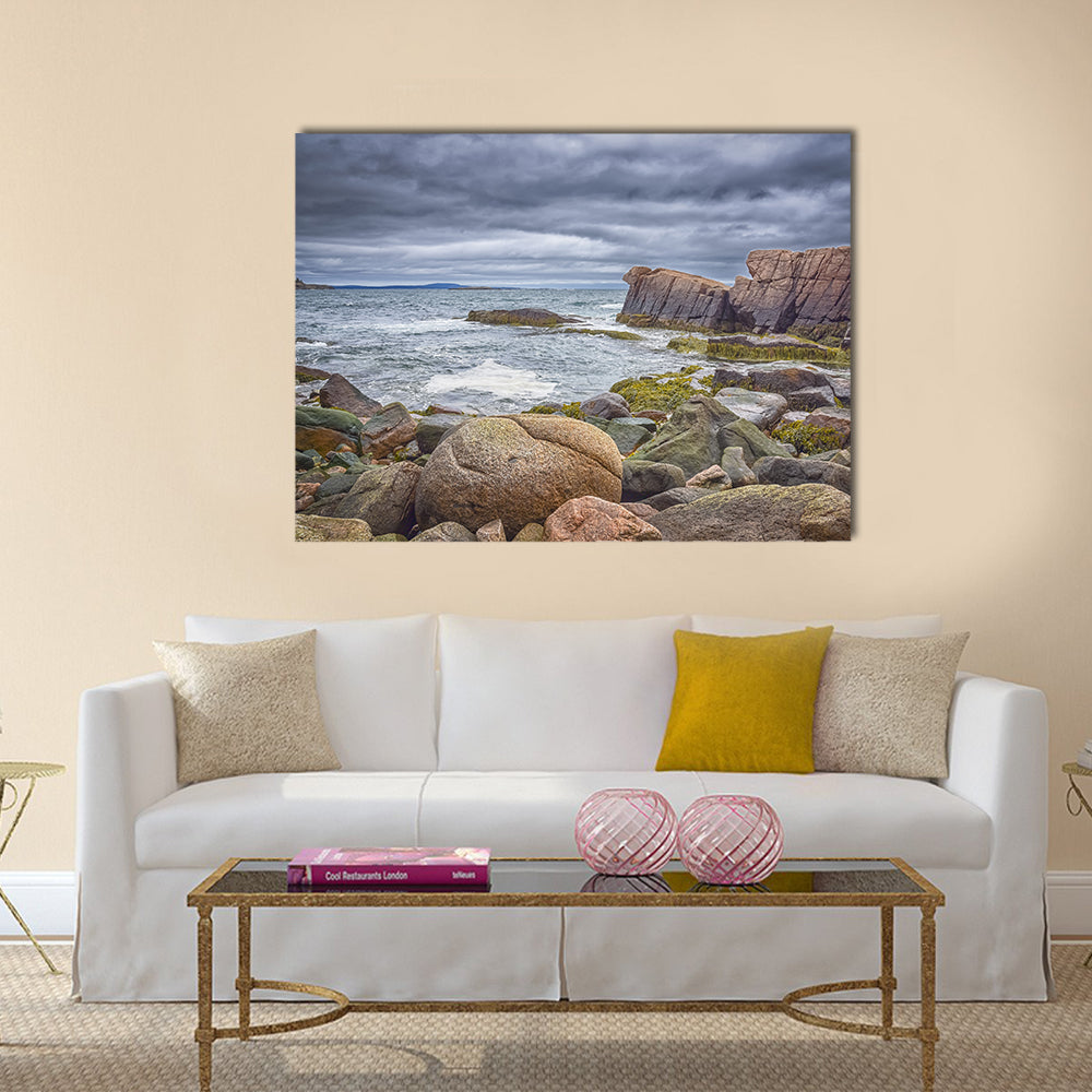 Rocky Coastline at Acadia National Park Canvas Wall Art