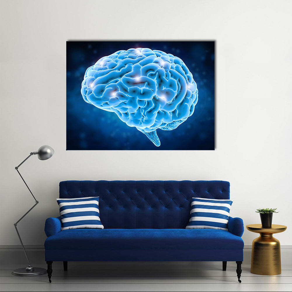 Brain Power Concept Canvas Wall Art