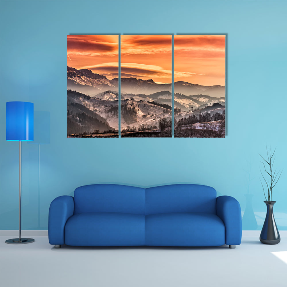Mountain Landscape Pestera In Romania Canvas Wall Art