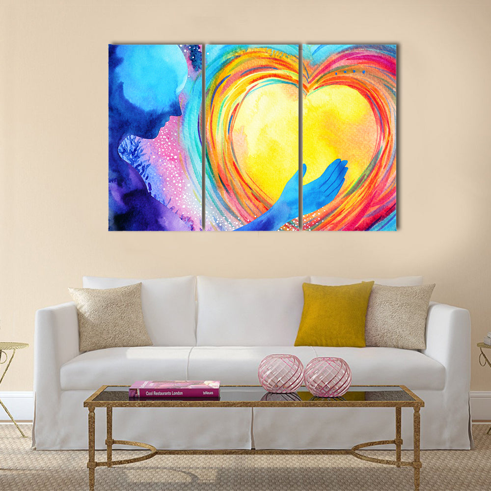 Human And Love Spirit Concept Canvas Wall Art