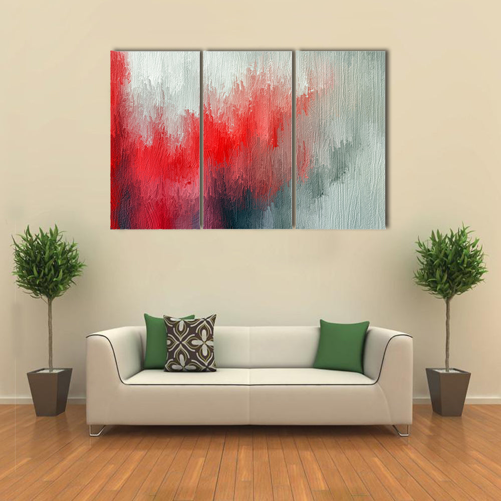 Twilight Red Abstract Canvas Wall Art