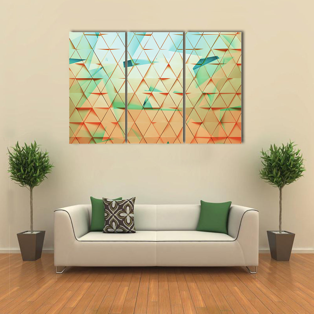 Polygonal Triangle Tessellation Canvas Wall Art