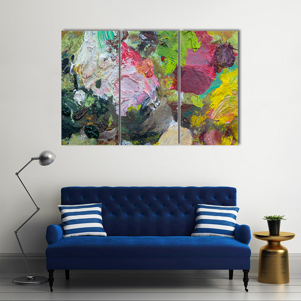 Art Palette Close Up Canvas Wall Art