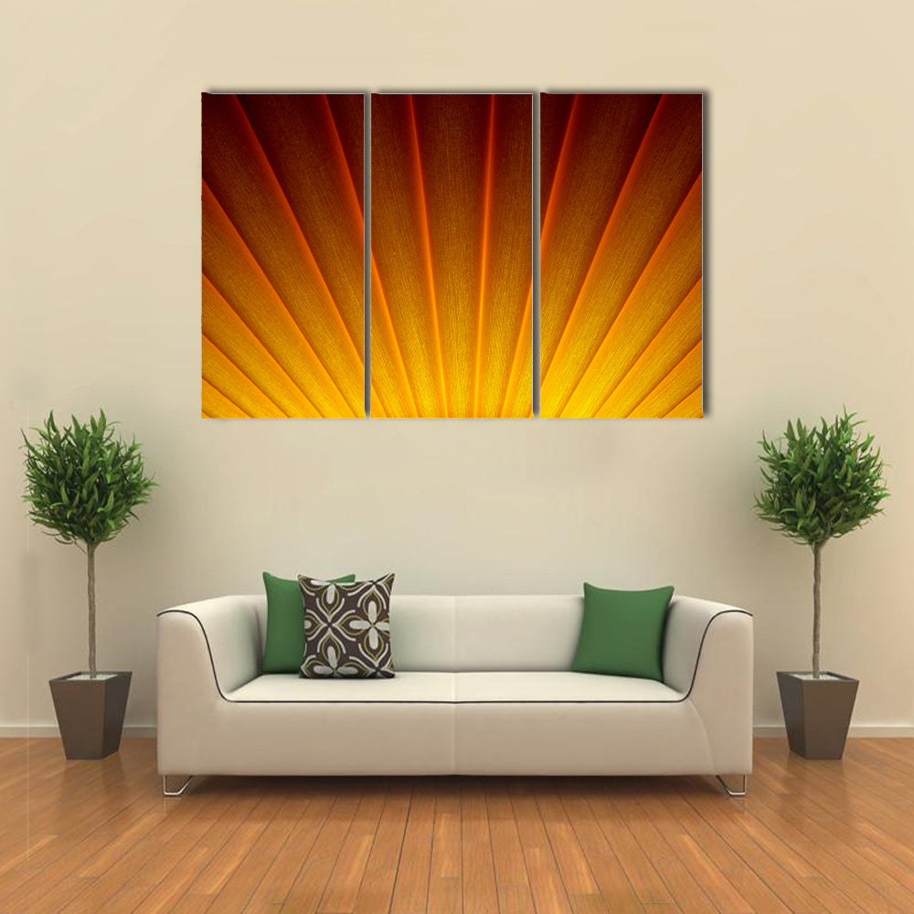 Golden Sunburst Abstract Canvas Wall Art