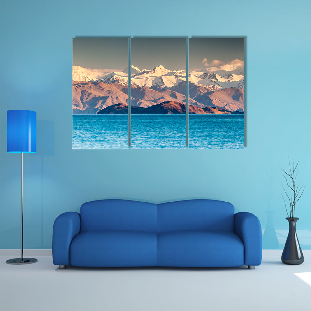 Scenic Karakul Lake In Pamir In Tajikistan Canvas Wall Art