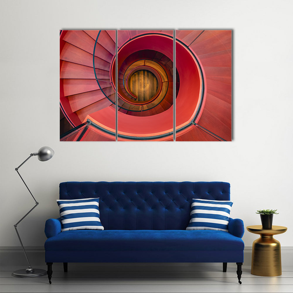 Spiral Staircase Architecture Canvas Wall Art