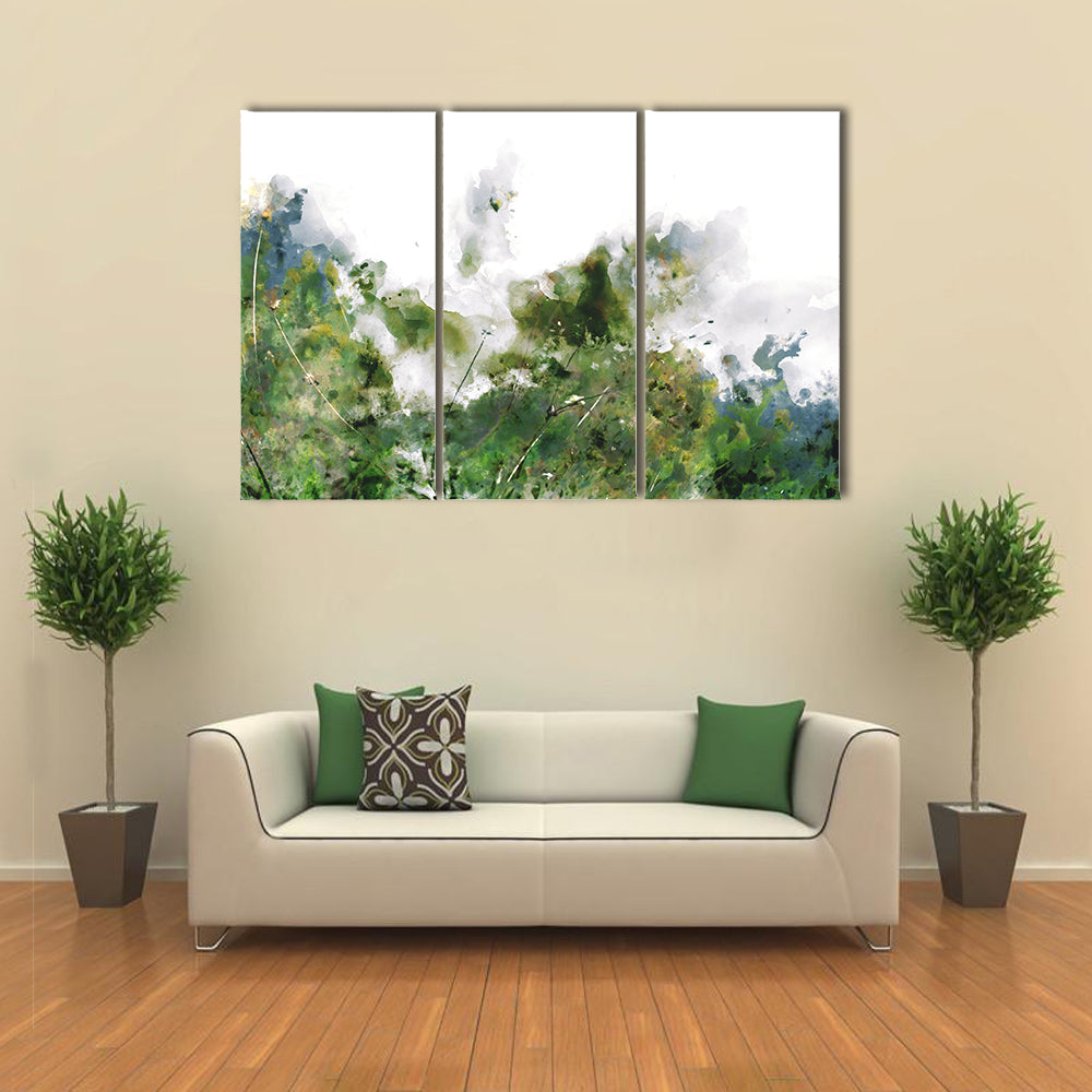 Wild Jungle Watercolor Texture Canvas Wall Art