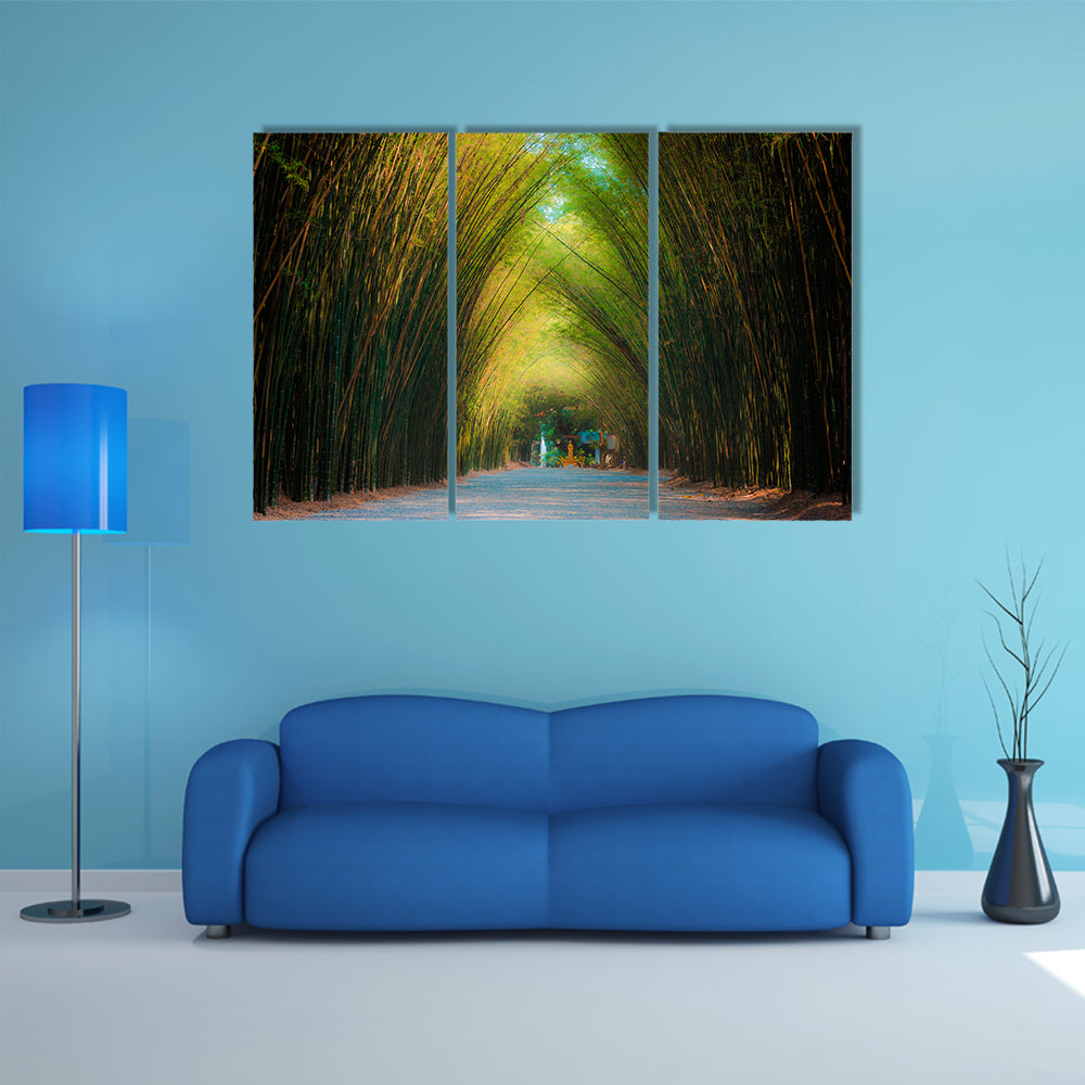Tunnel Bamboo Trees In Thailand Canvas Wall Art