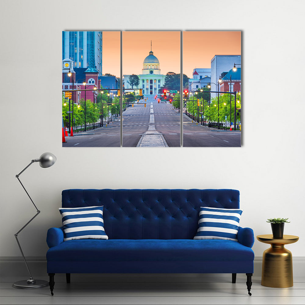 Montgomery State Capitol at Dawn Canvas Wall Art
