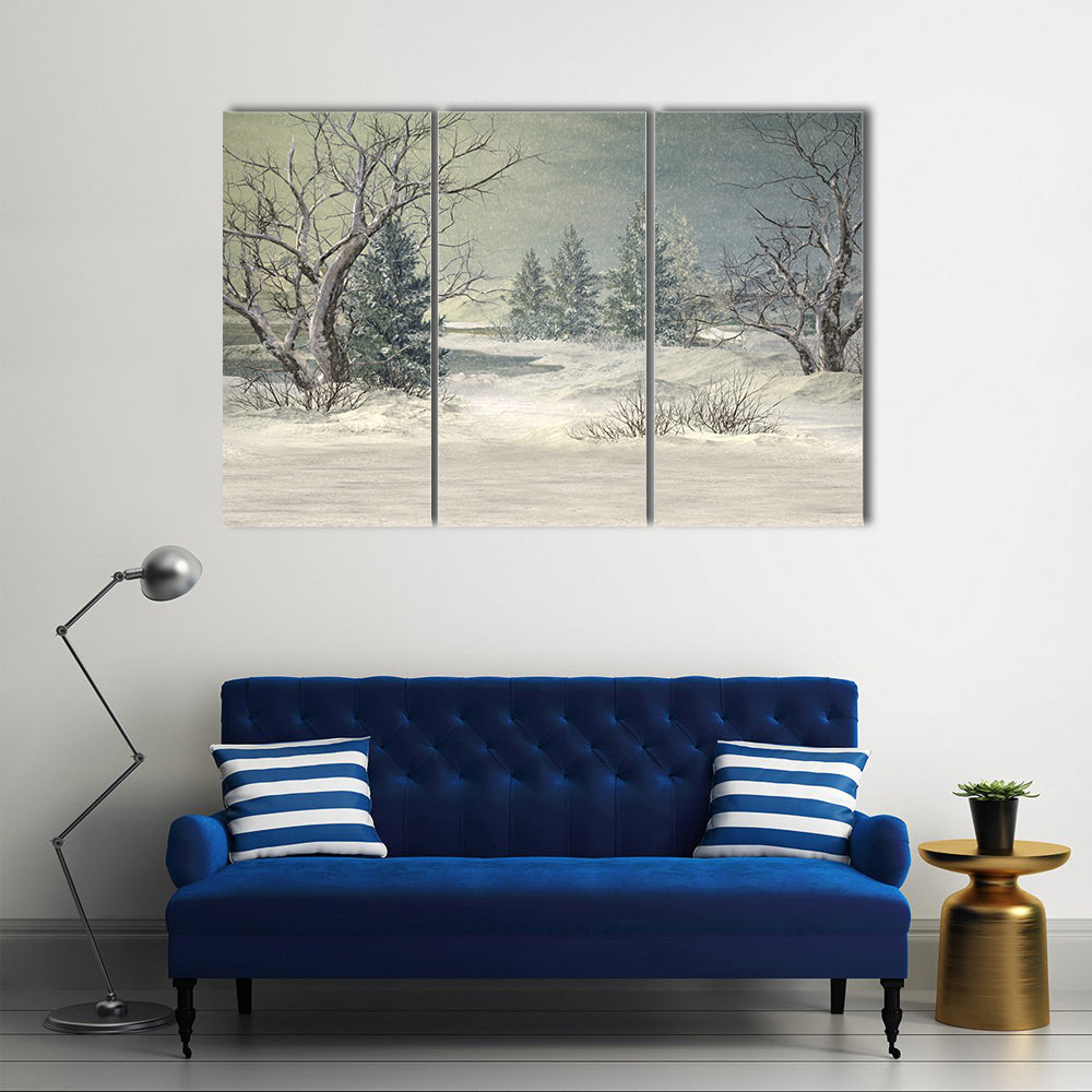 Serene Winter Forest Canvas Wall Art