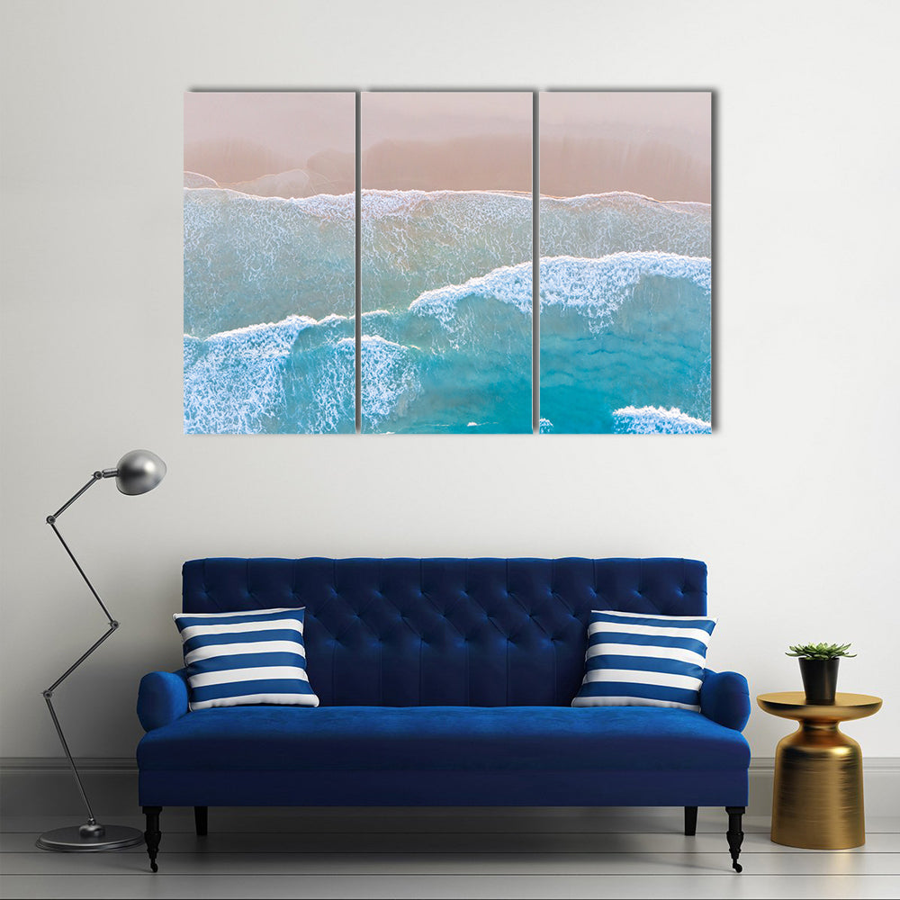 Ocean Beach From Top Canvas Wall Art