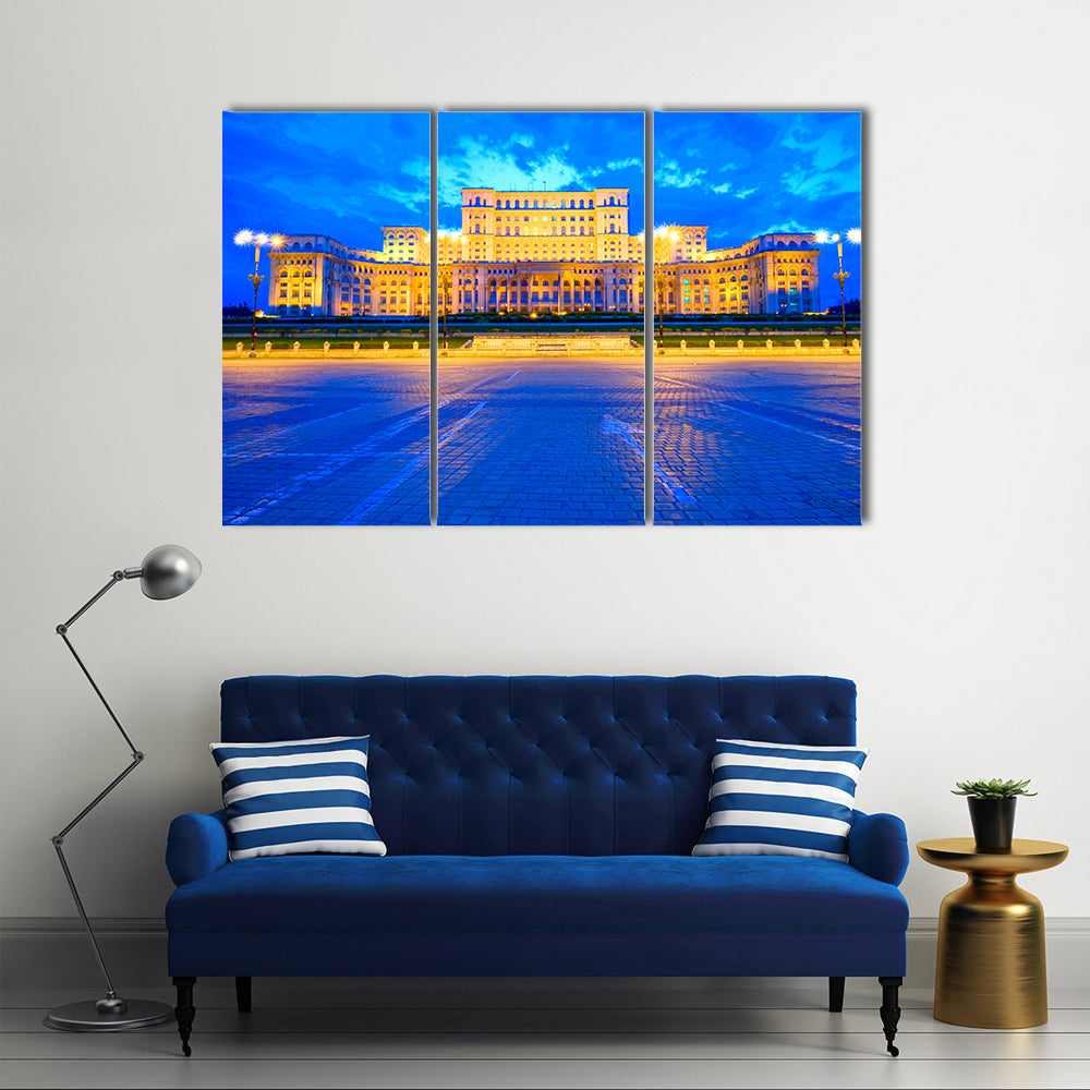 Palace of the Parliament, Bucharest Canvas Wall Art